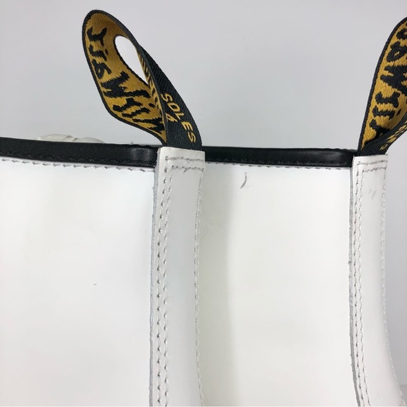 Dr. Martens White Leather Women's Boots - Picture 6 of 12